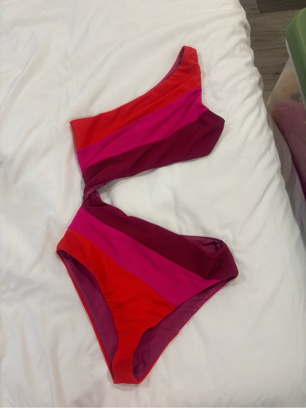 Beach RiotAsymmetric One-Shoulder Colorblock Swimsuit